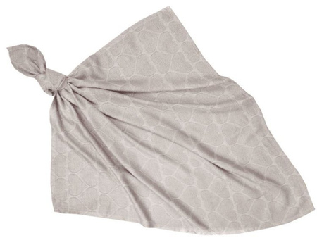 Texpol Pieluszka Bambusowa 75x75 Heart Pudrowy Róż