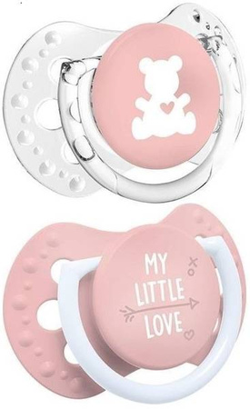 Lovi Dynamiczny Smoczek Uspokajający 0-2m Silikonowy 2szt. 22/847 My Little Love Girl