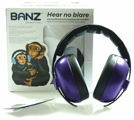Banz Słuchawki Ochronne Nauszniki Dla Dzieci do 3 lat Banz Dark Purple