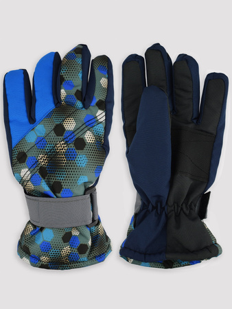 Noviti Rękawiczki Narciarskie 5P Chłopięce Sześciokąty Rozmiar 14