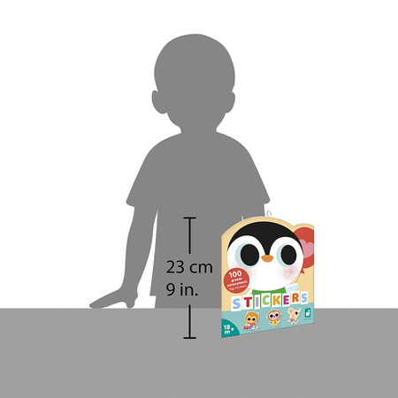 Janod Duże naklejki na arkuszach 100 szt. Małe zwierzęta 18m+