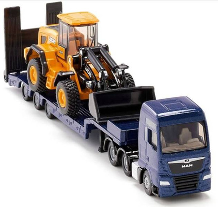 Siku Super Man Truck With Low Loader And Jcb Wheel Loader