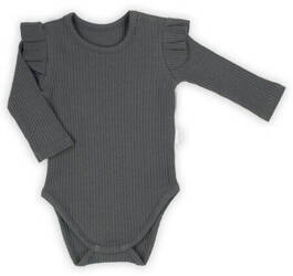 Nicol Body Niemowlęce Długi Rękaw Prążki Rozmiar 80 Grafit
