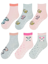 Noviti Skarpety Bawełniane z ABS Dziewczęce Rozmiar 31-34 Mix