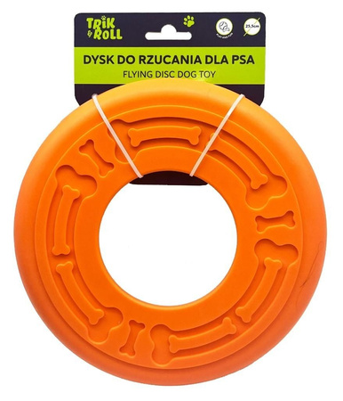 Trik&Roll Dysk do Rzucania dla Psa 25,5cm Pomarańczowy