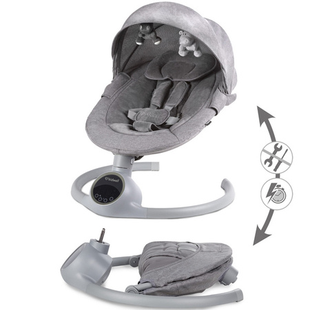 Kidwell Reve Leżaczek Elektryczny 2w1 Gray Silver