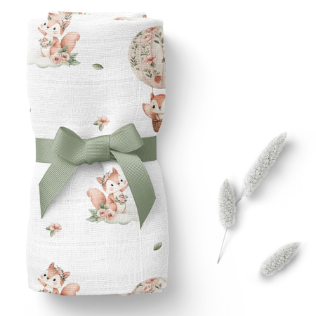 Bocioland Pieluszka Bambusowa 75x75cm Wiewiórki