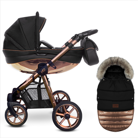 Babyactive Śpiwór Duży  Glossy Black Rose Gold DS_02