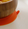 Avanchy Baby Bambusowa Miseczka z Przyssawką i Łyżeczką 4m+ Orange