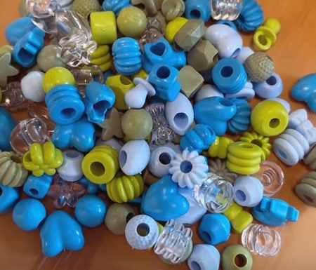 Dantoy EKO Koraliki do nawlekania 520 szt forest