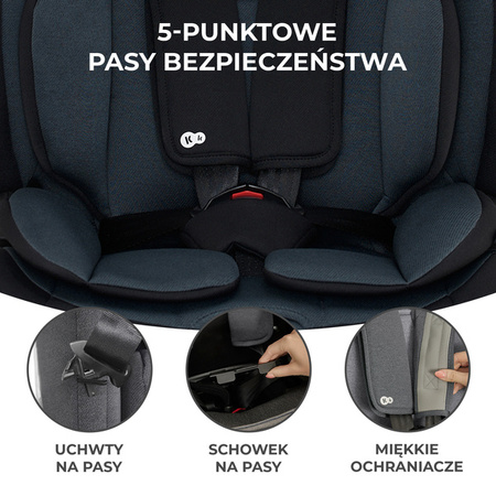 Kinderkraft Oneto 3 I-Size Fotelik Samochodowy 9-36 kg Graphite Black