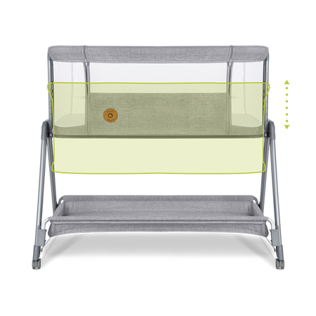 Lionelo Luna Łóżeczko Dostawne Grey Concrete