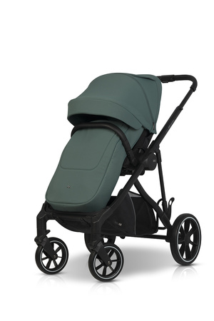 Easy Go Duoflex Wózek Głęboko-Spacerowy Bliźniaczy Rok po Roku Sage Green 1 Siedzisko 1 Gondola