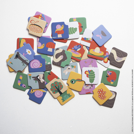 Janod Drewniana układanka Karty sekwencji Ogród 3+