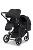 Easy Go Duoflex Wózek Głęboko-Spacerowy Bliźniaczy Rok po Roku Ebony Black 2 Siedziska 2 Gondole