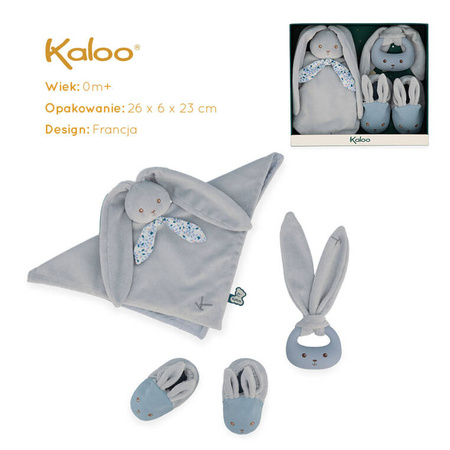 Kaloo Zestaw Prezentowy 3w1 Królik Niebieski Kolekcja Lapinoo