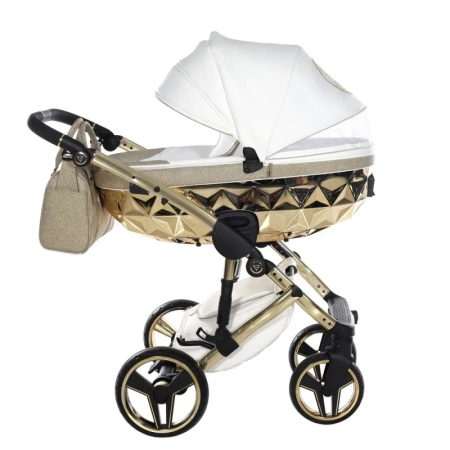 Tako Handcraft Glitter Wózek Głęboko-Spacerowy 02 White/Gold