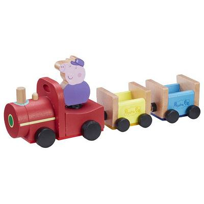 Tm Toys Świnka Peppa Drewno Pociąg z Figurką