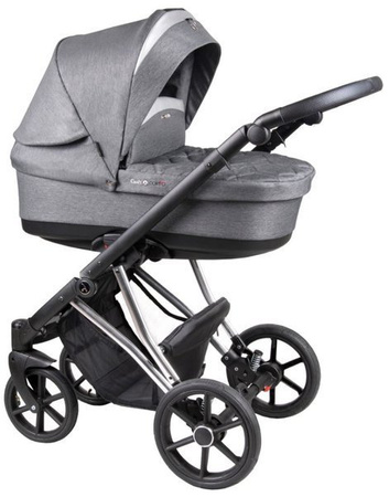 Coletto Craft Wózek Głęboko-Spacerowy 2w1 C-02 Czarno-Srebrna Rama 
