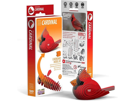 Eugy Eko 3D Układanka Kardynał Szkarłatny