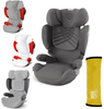 Cybex Solution T I-Fix  Fotelik Samochodowy 15-50kg Plus Mirage Grey + Tapicerka Letnia Wysyłka Losowo + Nakładka na Pas