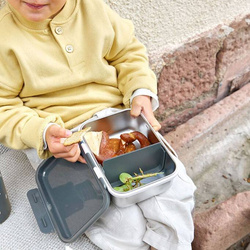 Lassig Lunchbox ze stali nierdzewnej Happy Prints granatowy