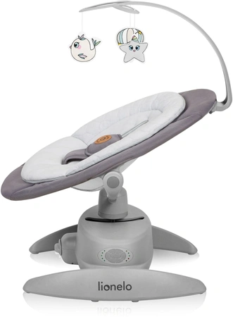 Lionelo Mell - leżaczek-bujaczek z Bluetooth Grey Stone