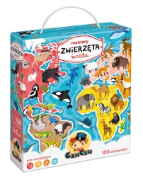 CzuCzu Memory Zwierzęta świata 3+ Gra Planszowe