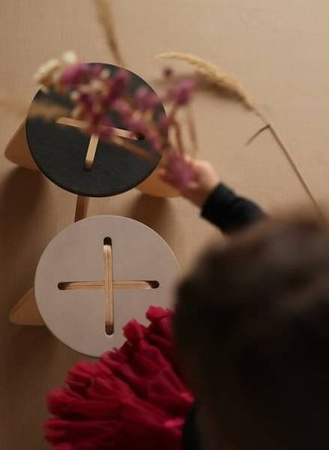 Babai Drewniany Stołek X Rózowy