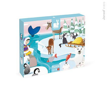 Janod Puzzle sensoryczne 20 elementów Lodowa kraina