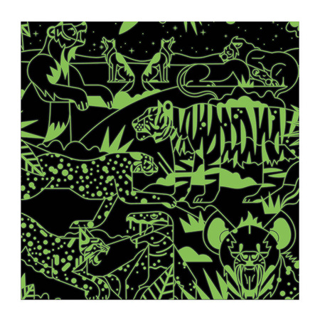 Mudpuppy Puzzle rodzinne świecące w ciemności Drapieżniki 500 elementów 8+