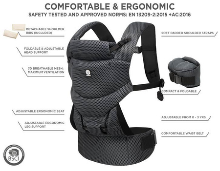 Dooky Urban Comfort Nosidełko dla Dzieci Black