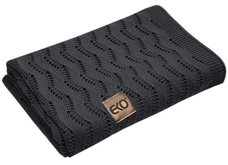 Kocyk Dzianinowy Bambusowy PLE-77  Grafit