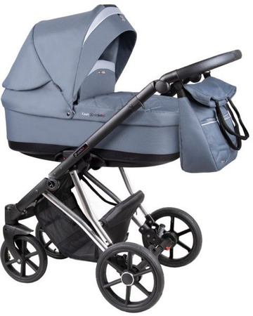 Coletto Craft Wózek Głęboko-Spacerowy 2w1 C-08 Czarno-Srebrna Rama 