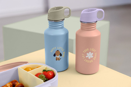 Lassig Bidon ze stali nierdzewnej z ustnikiem i uchwytem 500 ml Sunny Explorer rose/pink