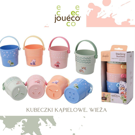 Joueco The Wildies Family Kubeczki kąpielowe, wieża 4 szt
