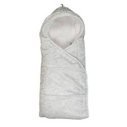 Lodger Wodoodporny Wielofunkcyjny Otulacz z Polarowym Wnętrzem Jasnobeżowy Szary Taslon Drizzle