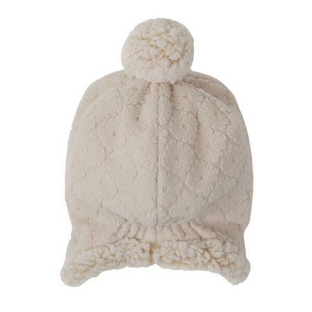 Lodger Fleece Dwuwarstwowa Zimowa Czapeczka z Polaru 1-2 lata Jasnobeżowa Birch