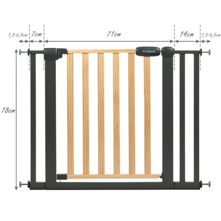 Kidwell Trasti Bramka Zabezpieczajaca 74-105 cm