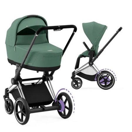 Cybex e-Priam 4.0 Wózek Głęboko-Spacerowy Leaf Green