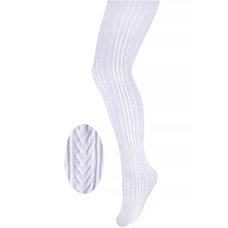 Milusie Rajstopy Dziewczęce Białe 116-122