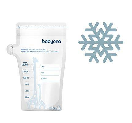 BabyOno Woreczki Do Przechowywania Pokarmu 180ml 1084