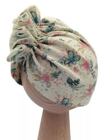 Baby in World Turban Niemowlęcy Sweet Flowers  0-3 mc