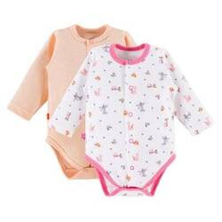 Eevi 2-PAK Body Cute Dziewczęce Długie Łososiowe 74cm