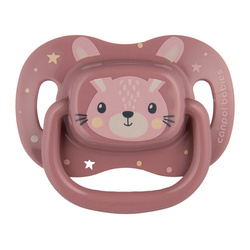 Canpol Babies Cute Animals Silikonowy Smoczek Uspokajający Symetryczny 34/924_pin 0-6msc Różowy