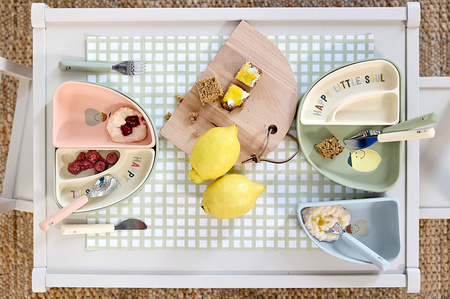 Lassig Zestaw silikonowych naczyń 3 el. Happy Fruit Lemon