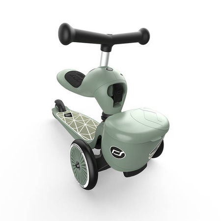 Scootandride Highwaykick 1 Lifestyle 2w1 Jeżdzik i Hulajnoga Trójkołowa z Zamykanym Schowkiem 1-5 lat Green Lines