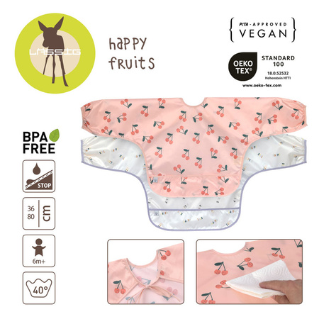 Lassig Zestaw śliniaków z długim rękawem 2szt. 6m+ Happy Fruits Cherry