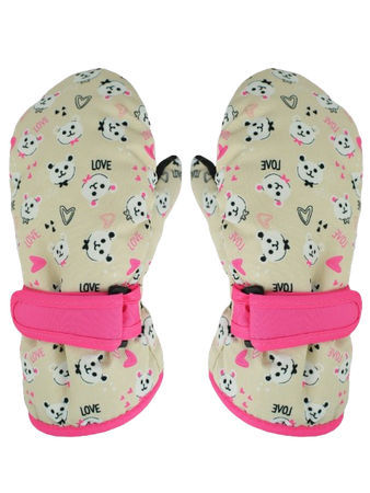 Noviti Rękawiczki Narciarskie 1P Dziewczęce Love Beż Rozmiar 12