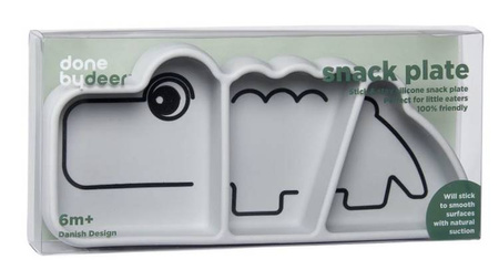 Done by Deer Talerzyk z Przyssawką Croco Grey